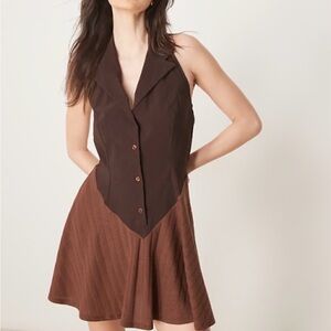 ASOS Brown Halter Dress